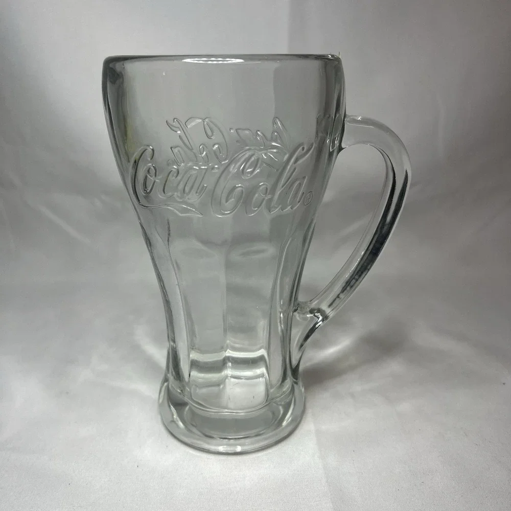 Vintage Coca-Cola Drinking Mug by Libbey‎ Heavy Handled Coke Glass Thick Soda